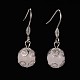 Round Gemstone Dangle Earrings EJEW-JE01765-2