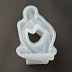 DIY 思想家の置物キャンドルシリコンモールド  抽象芸術思考のための人間の香りのキャンドル作り  ホワイトスモーク  13.7x8.8x5cm SIMO-B003-01B-3