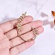 Clear Cubic Zirconia Leaf Wrapped Stud Earrings EJEW-SZ0001-82-4