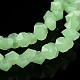 Forme de diamant chapelets de perles de jade imitation de verre EGLA-J059-J04-1