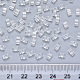2穴透明ガラスシードビーズ  長方形  透明  4.5~5.5x2x2~2.5mm  穴：0.5~0.8mm  約2000個/袋 SEED-S031-M-001-3