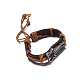 Unisex Trendy Leather Cord Bracelets BJEW-BB15579-A-4