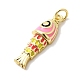Латунь эмаль подвески KK-H529-51G-01-2