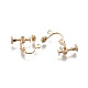 Rack Plated Brass Screw Clip-on Earring Findings KK-P169-04KCG-2