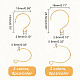 Unicraftale 48 pièces 6 style 316 crochets de boucle d'oreille en acier inoxydable chirurgical STAS-UN0047-36-4