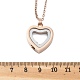 Ожерелья из нержавеющей стали 304 в форме сердца для хранения пепла STAS-Z106-09RG-02-6