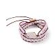 Bracelets en perles de verre à facettes et pierres gemmes naturelles mélangées BJEW-JB05035-2