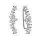 Tinysand 925 cingolato per orecchie a stella con fiore in argento sterling TS-E378-S-2