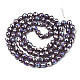 Electroplate Opaque Solid Color Glass Beads Strands EGLA-N002-26-A09-2