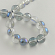 Chapelets de perle rondes en verre transparent électrolytique EGLA-Q047-6mm-06H-2