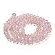 Transparentes perles de verre de galvanoplastie brins GLAA-F029-2mm-D26-2