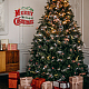 Fingerinspire pochoir joyeux Noël 11.8x11.8 pouce décoration de Noël modèle de peinture en plastique vous souhaitant un joyeux Noël et une bonne année mots pochoir pour murs en bois bricolage décor de Noël DIY-WH0391-0458-5