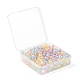 210pcs 6 couleurs perles acryliques transparentes TACR-LS0001-03-7