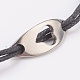 Adjustable Natural Lava Rock Cord Beaded Bracelets BJEW-JB03583-01-3