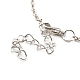 Collier pendentif minimaliste en alliage de larme ouvert pour femme NJEW-I113-01P-3