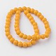 Opaque Solid Color Glass Beads Strands GLAA-D080-6mm-13-2