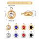 Unicraftale 32Pcs 8 Color 304 Stainless Steel Rhinestone Charms STAS-UN0023-86-5