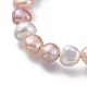 Natürliche Süßwasserperlen Perlen Armbänder BJEW-JB05122-02-2