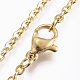 304 Stainless Steel Cable Chain Necklaces NJEW-K090-01G-2