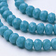 Faceted Solid Color Glass Rondelle Bead Strands GLAA-Q044-6mm-21-3