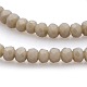 Imitation Jade Glass Faceted Rondelle Beads Strands, Tan, 3x2mm, Hole: 1mm, about 198pcs/strand, 15.7 inch