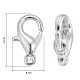 Silver Color Plated Zinc Alloy Lobster Claw Clasps X-E103-S-3