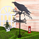 Superdant 1 pcs banderuola corvo ornamento segnavento banderuole segnavento in metallo per la decorazione del giardino casa colonica decorativo esterno giardino strumento di misurazione del vento AJEW-WH0034-65-4