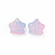 Two Tone Transparent Spray Painted Glass Beads GLAA-Q092-02-C10-3
