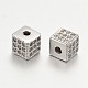 Micro en laiton à la mode ouvrent perles cube de zircone cubique ZIRC-J009-01P-1
