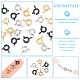 Unicraftale 24Pcs 3 Styles Ion Plating(IP) 304 Stainless Steel Spring Ring Clasps STAS-UN0052-58-5