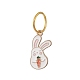 Rabbit Alloy Enamel Shoe Pendant Decoraiton HJEW-JM00965-2