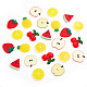 Ahadermaker 24 Uds 8 estilos cabujones de plástico con tema de frutas KY-GA0001-25-1