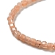 Brins de perles de pierre de soleil orange naturel G-D467-A12-3