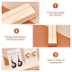 4 soporte para tarjetas de exhibición de joyería de madera. ODIS-WH0027-046-4