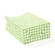 タータン模様の紙袋が付いている長方形  ハンドルなし  ギフト＆フードバッグ用  黄緑  23x15x0.1cm CARB-Z001-01C-5