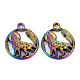 Alloy Howling Wolf Pendants PALLOY-S180-111-NR-2