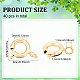 DICOSMETIC 40Pcs Spring Ring Clasp Brass Spring Clasps with 1.5mm Loop 24K Gold Plated Close Ring Jewelry Connectors for Necklace Bracelets Making Handicrafts KK-DC0001-72-2