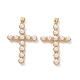 Colgantes de perlas de imitación de plástico KK-G453-06G-2