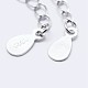 925 Sterling Silver End with Extender Chains and Teardrop Charms STER-F036-26S-40mm-2