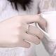 Романтические латунные кольца с фианитом в корейском стиле на день святого валентина RJEW-BB00555-01-5