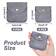 NBEADS 8 Pcs 2 Sizes Velvet Jewelry Pouches with Snap Button ABAG-NB0001-77-2