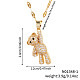 Элегантные модные латунные сверкающие прозрачные кубические цирконии мини-подвеска в виде медведя ожерелья для ключицы для женщин DD6983-6