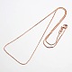 Brass Box Chain Necklaces MAK-P003-39RG-2