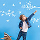 Superdant adesivo da parete uccello rami bianchi adesivo da parete rimovibile fai da te vinile murale arte carta da parati arredamento per camera da letto dei bambini scuola materna aula 70×32 cm DIY-WH0377-169-3