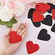 GORGECRAFT 8 Pairs 2 Colors Anti Slip Shoe Grip Stickers Non-Slip Heart Shape Shoe Stickers Red Black Rubber Bottom Sole Grip for Women Men High Heel Shoe Protector Wear Out Slipping FIND-GF0005-03-3