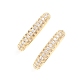 Brass Micro Pave Cubic Zirconia Cuff Earrings EJEW-G274-07G-02-2