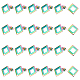 UNICRAFTALE 24pcs Rainbow Rhombus Stud Earring 13.5mm Stainless Steel Hollow Earring Posts Hypoallergenic Stud Earring with Loop and Ear Nut for DIY Jewelry Making STAS-UN0040-06-1