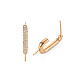 Brass Micro Pave Clear Cubic Zirconia Stud Earring Hooks KK-S356-661-NF-3
