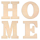 Brief nach Hause unvollendete Holzausschnitte DIY-X0294-10-1