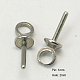Original Color Stainless Steel Stud Earring Findings X-STAS-G012-1-2